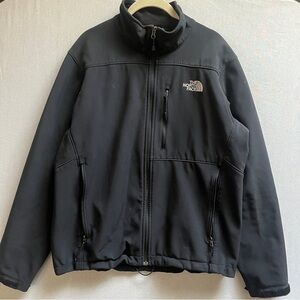 The North Face Apex Black Softshell Fleece Jacket Full Zip Size M